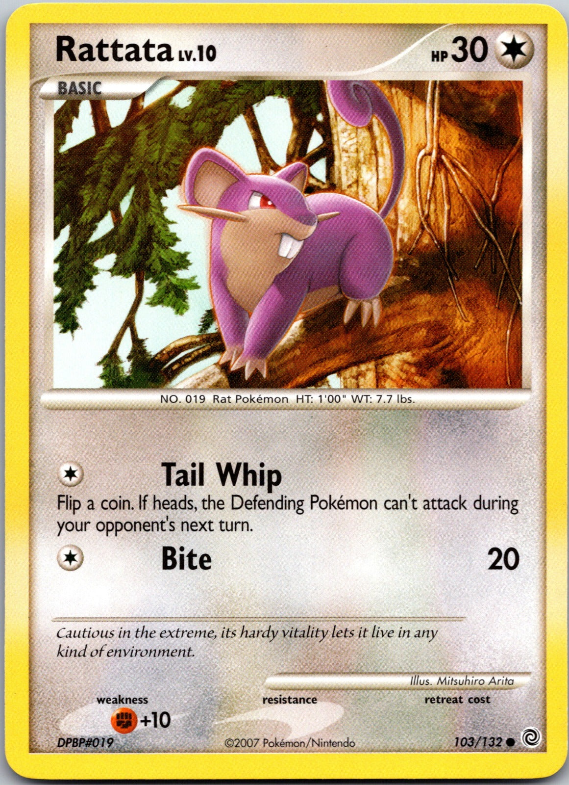 2007 Secret Wonders 103/132 Rattata LP