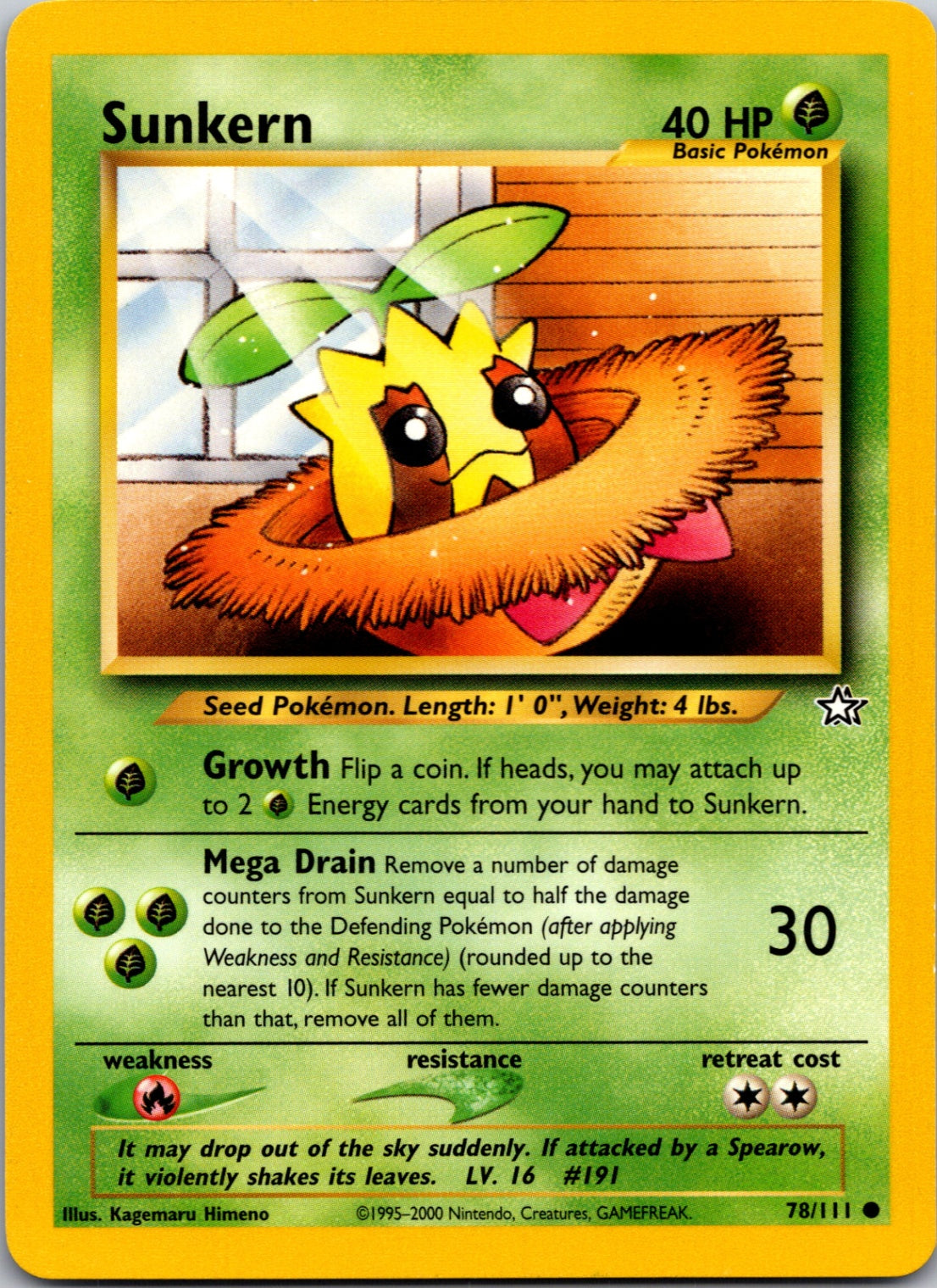 2000 Neo Genesis #078/111 Sunkern Common C140