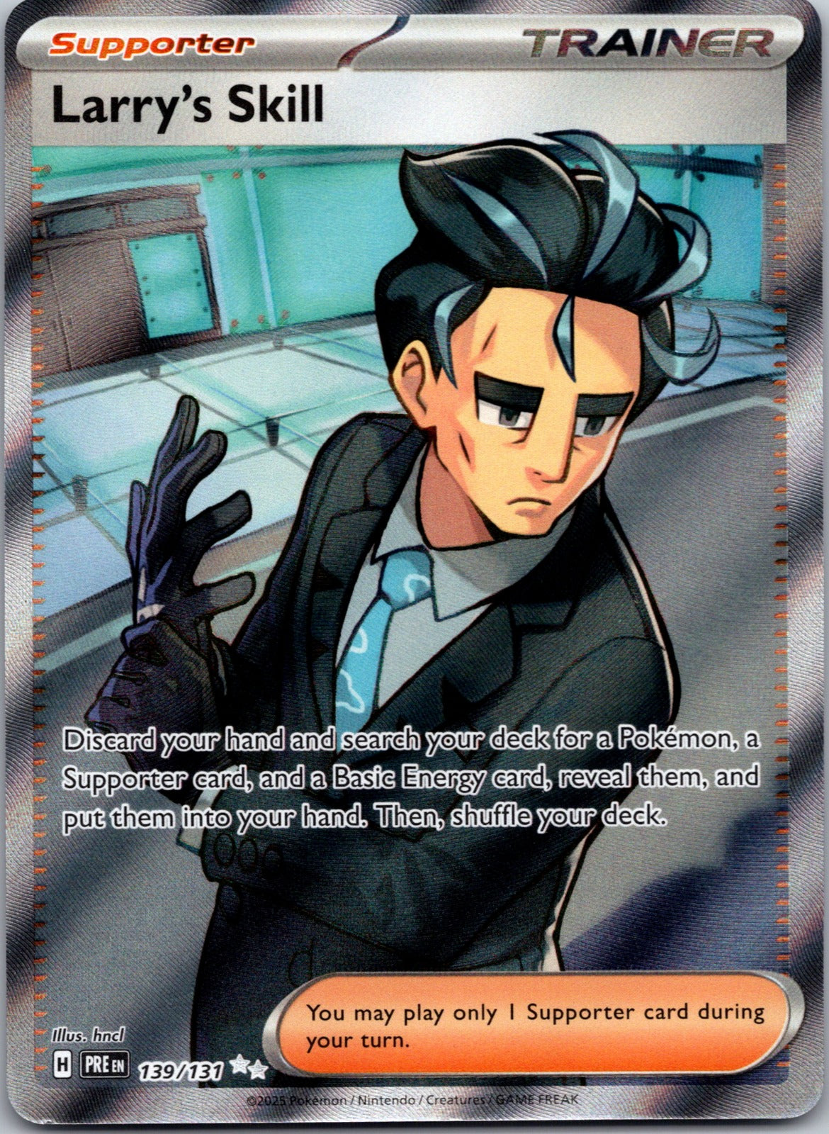 2025 SV: Prismatic Evolutions 139/131 Larry's Skill NM