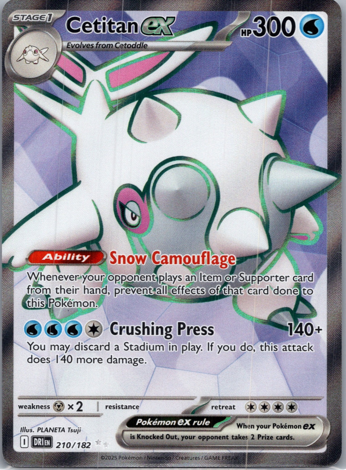 2025 SV10: Destined Rivals 210/182 Cetitan ex Ultra Rare F208