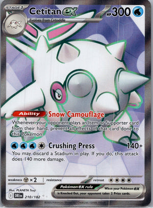 2025 SV10: Destined Rivals 210/182 Cetitan ex Ultra Rare F208