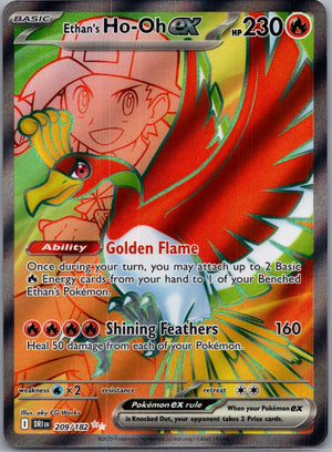 2025 SV10: Destined Rivals 209/182 Ethan's Ho-Oh ex Ultra Rare F213