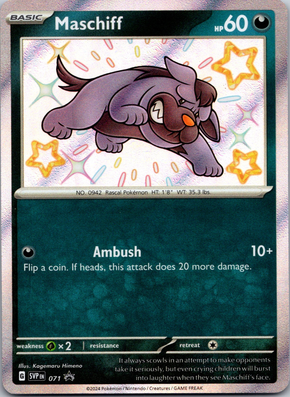 2023 SV: Scarlet & Violet Promo Cards 071 Maschiff Promo D122