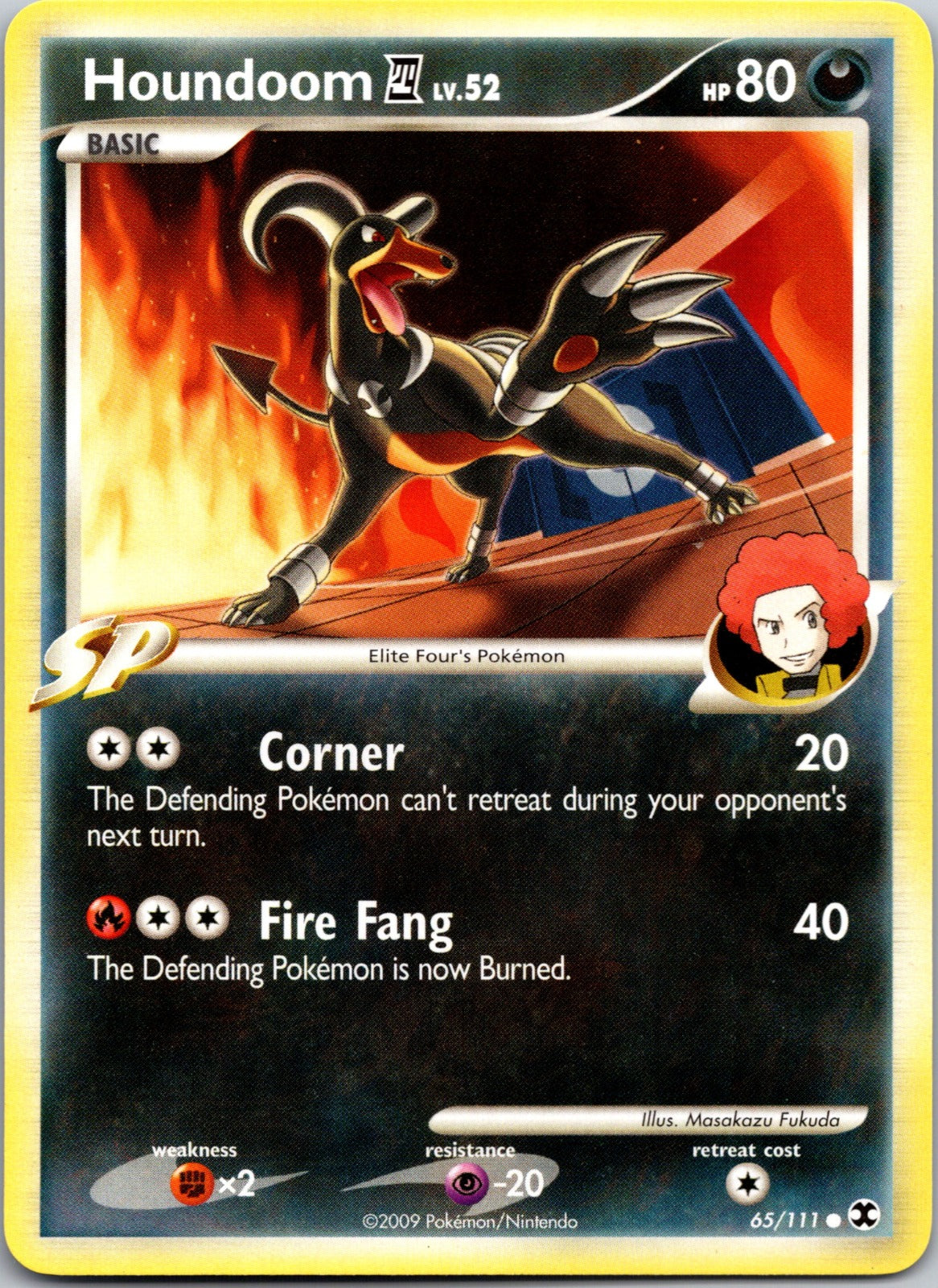 2009 Rising Rivals 65/111 Houndoom E4 LP F21