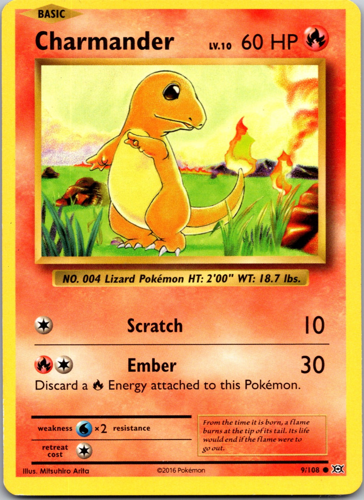 2016 XY - Evolutions 9/108 Charmander LP