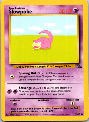 1999 Fossil #55/62 Slowpoke Common B279
