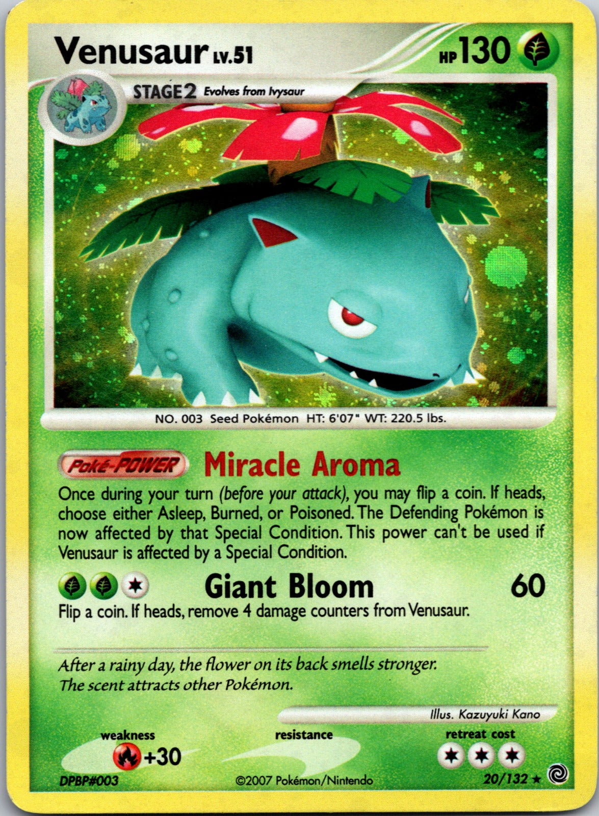 2007 Secret Wonders 20/132 Venusaur LP