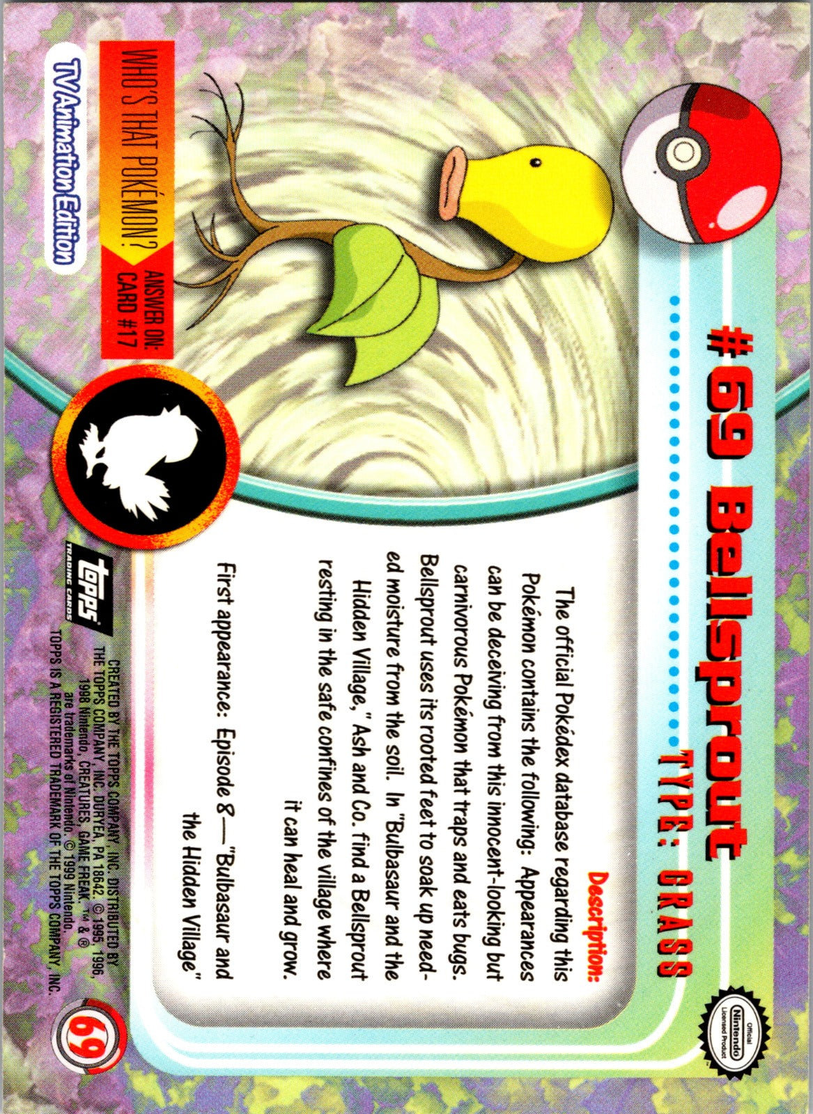 1999 Topps TV Bellsprout LP  P110
