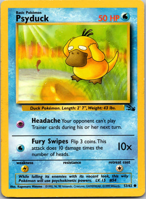 1999 Fossil #53/62 Psyduck Common A154