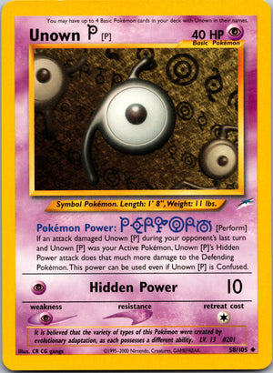 2002 Neo Destiny 058/105 Unown [P] Uncommon 36