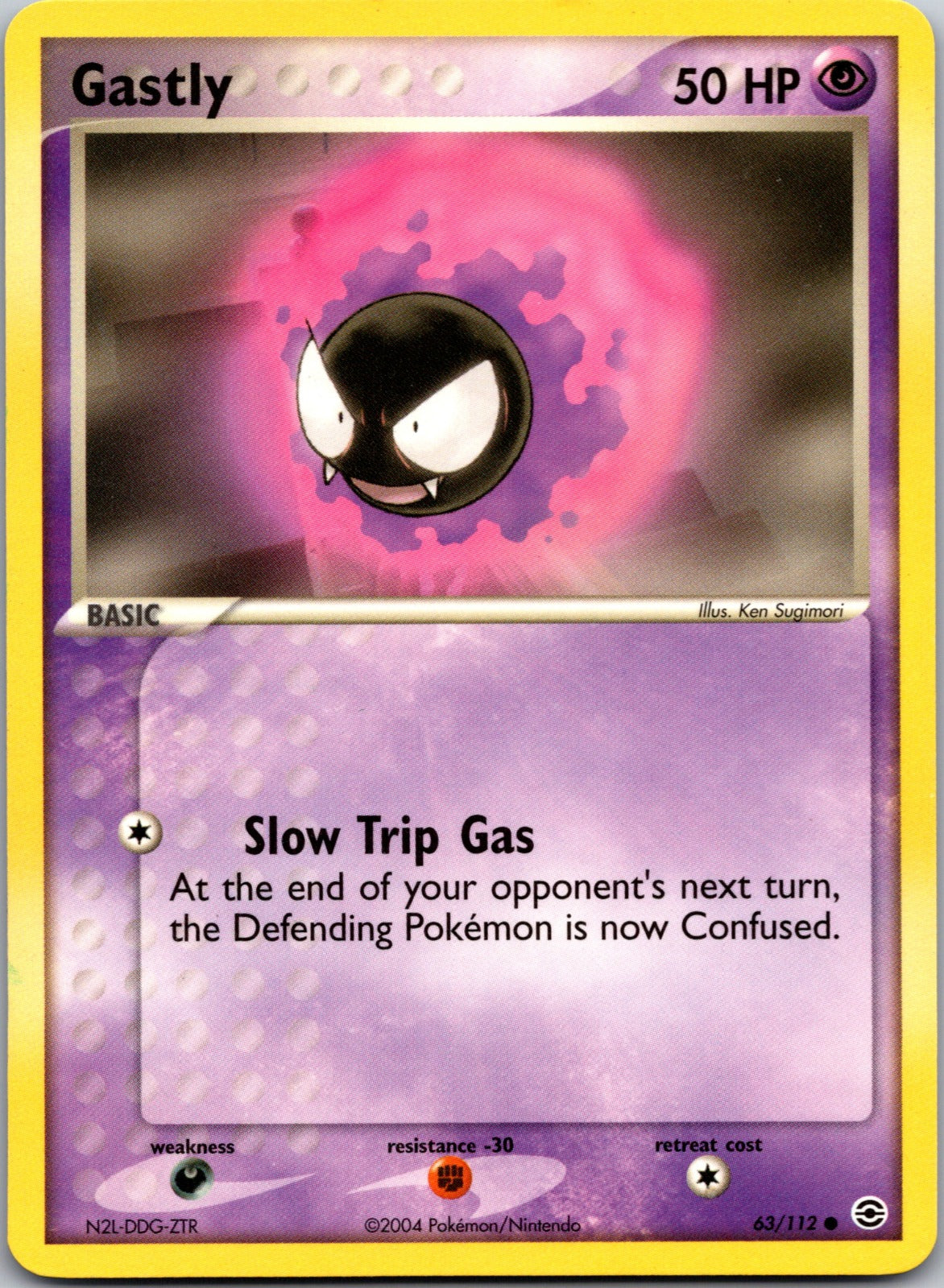 2004 FireRed and LeafGreen 63/112 Gastly LP