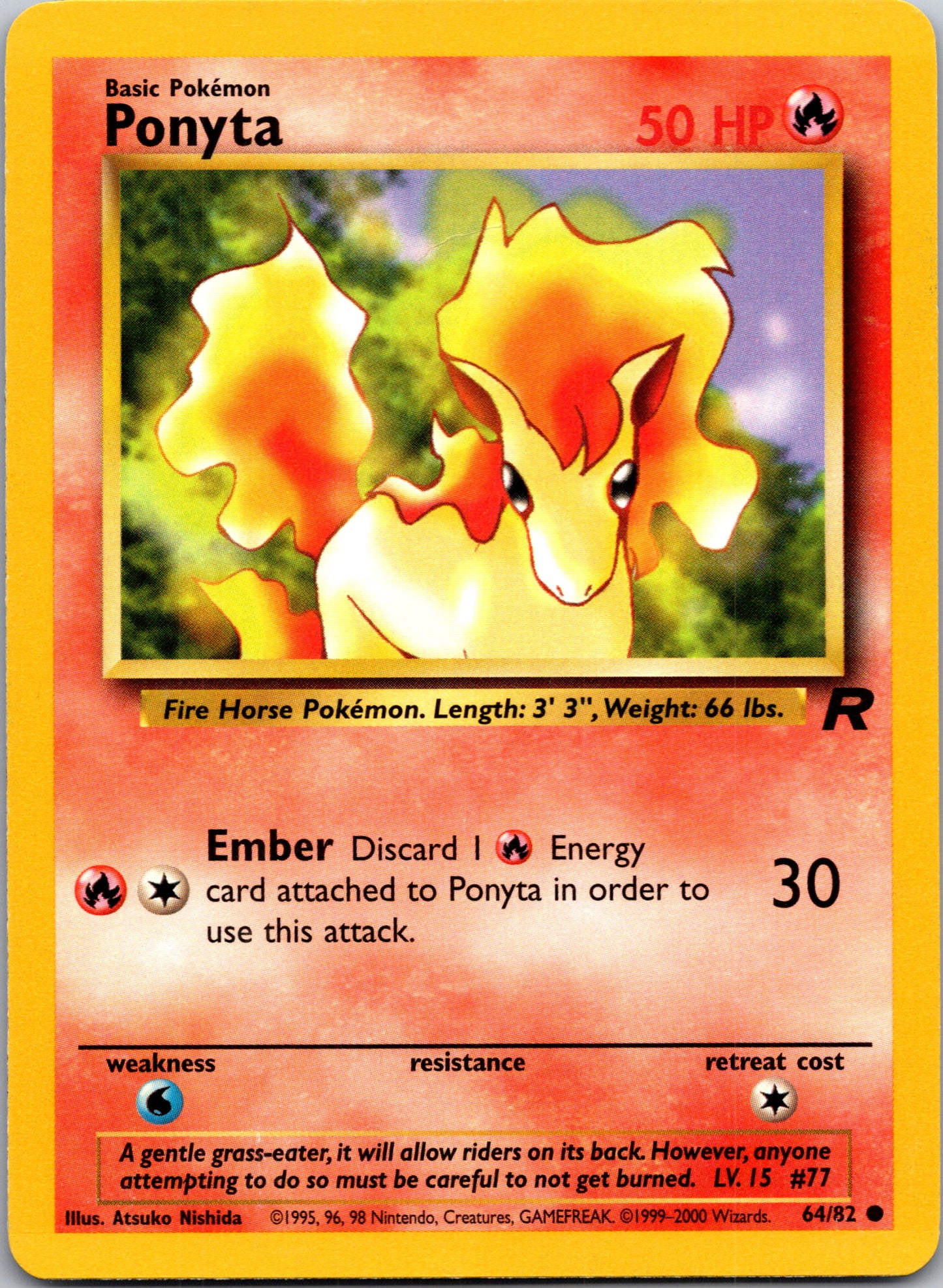 2000 Team Rocket 64/82 Ponyta Common A265