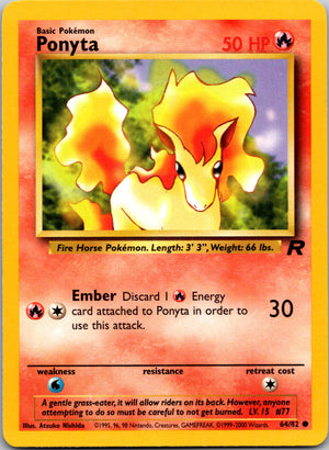 2000 Team Rocket 64/82 Ponyta Common A265