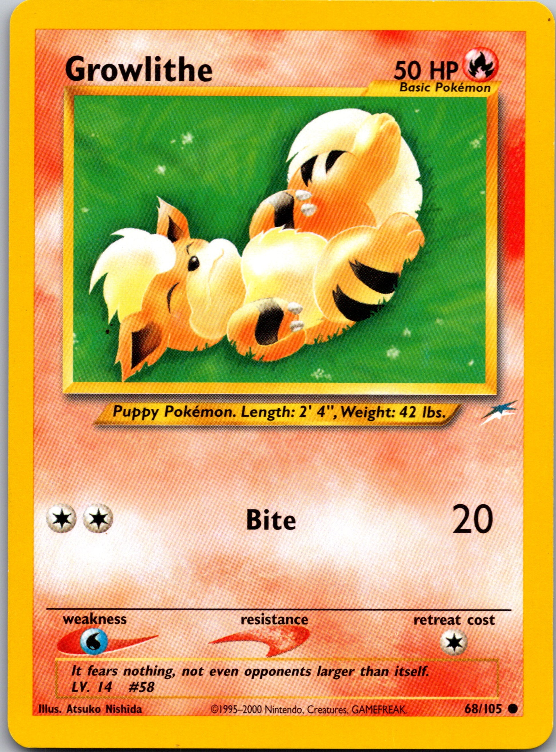2002 Neo Destiny 068/105 Growlithe Common A81