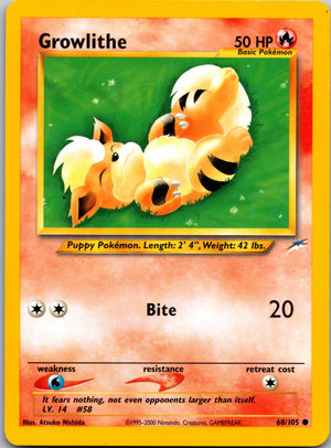 2002 Neo Destiny 068/105 Growlithe Common A81