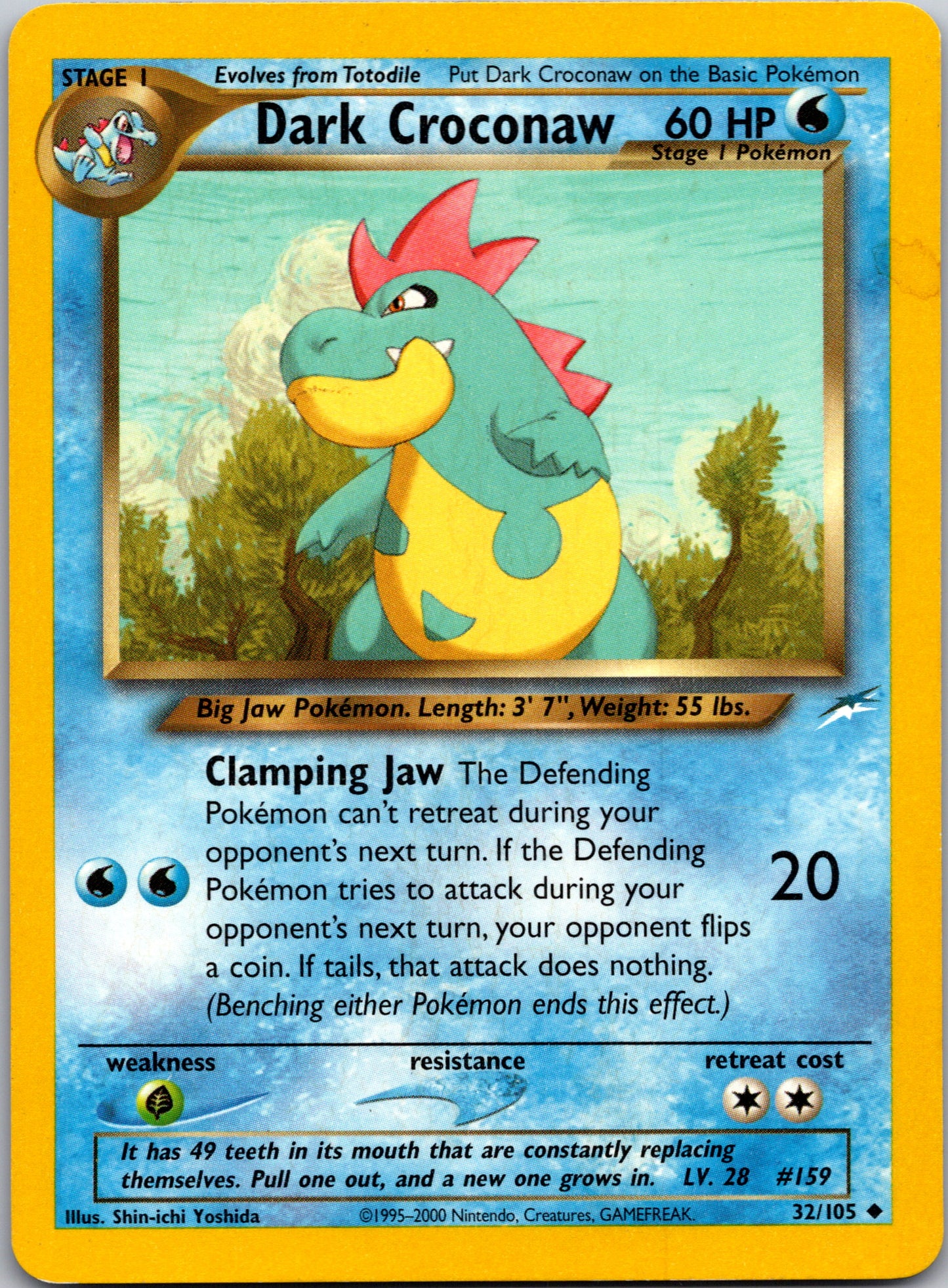 2002 Neo Destiny 032/105 Dark Croconaw Uncommon A246