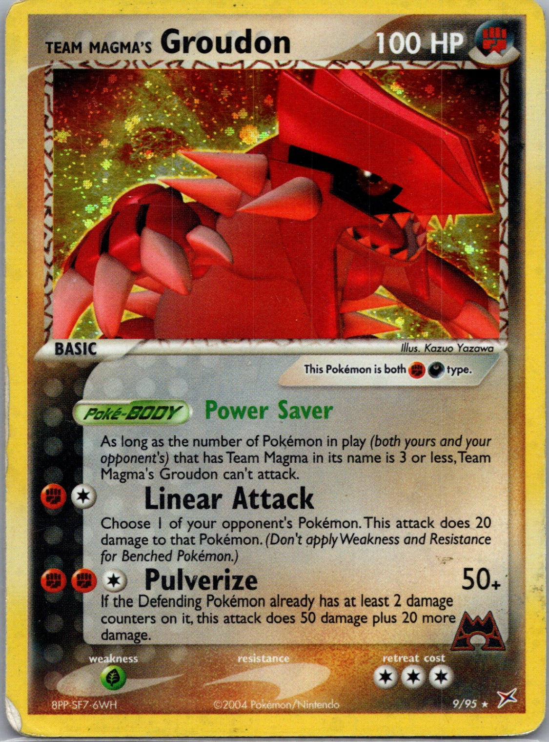 2004 Team Magma vs Team Aqua 9/95 Team Magma's Groudon Holo Rare F63