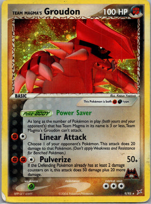 2004 Team Magma vs Team Aqua 9/95 Team Magma's Groudon Holo Rare F63