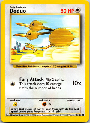 1999 Base Set 048/102 Doduo Common A94