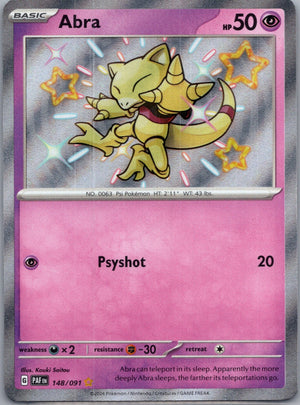 2024 SV: Paldean Fates 148/091 Abra Shiny Rare F143