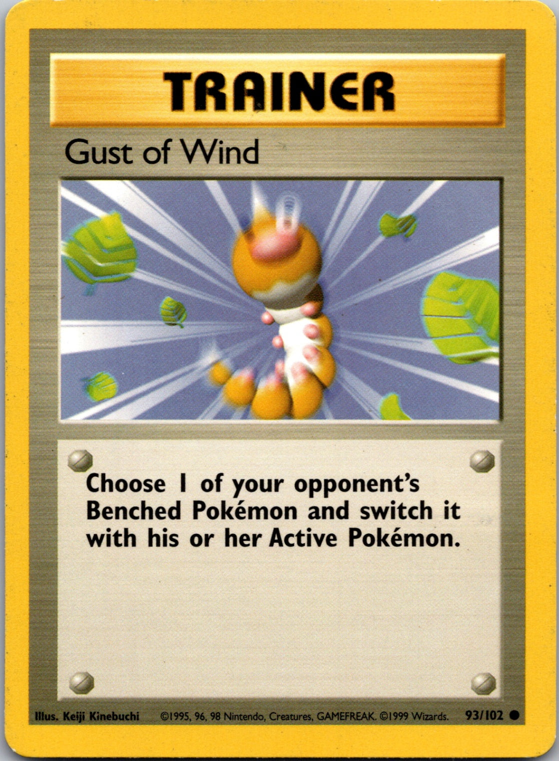 1999 Base Set 093/102 Gust of Wind Common C298