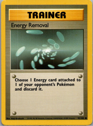 1999 Base Set #092/102 Energy Removal Common C23