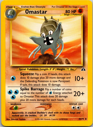 2001 Neo Discovery 43/75 Omastar Uncommon L26