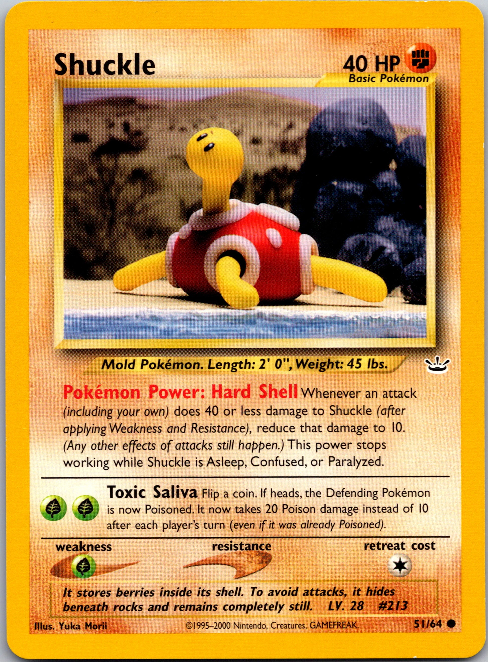 2001 Neo Revelation 51/64 Shuckle Common A55