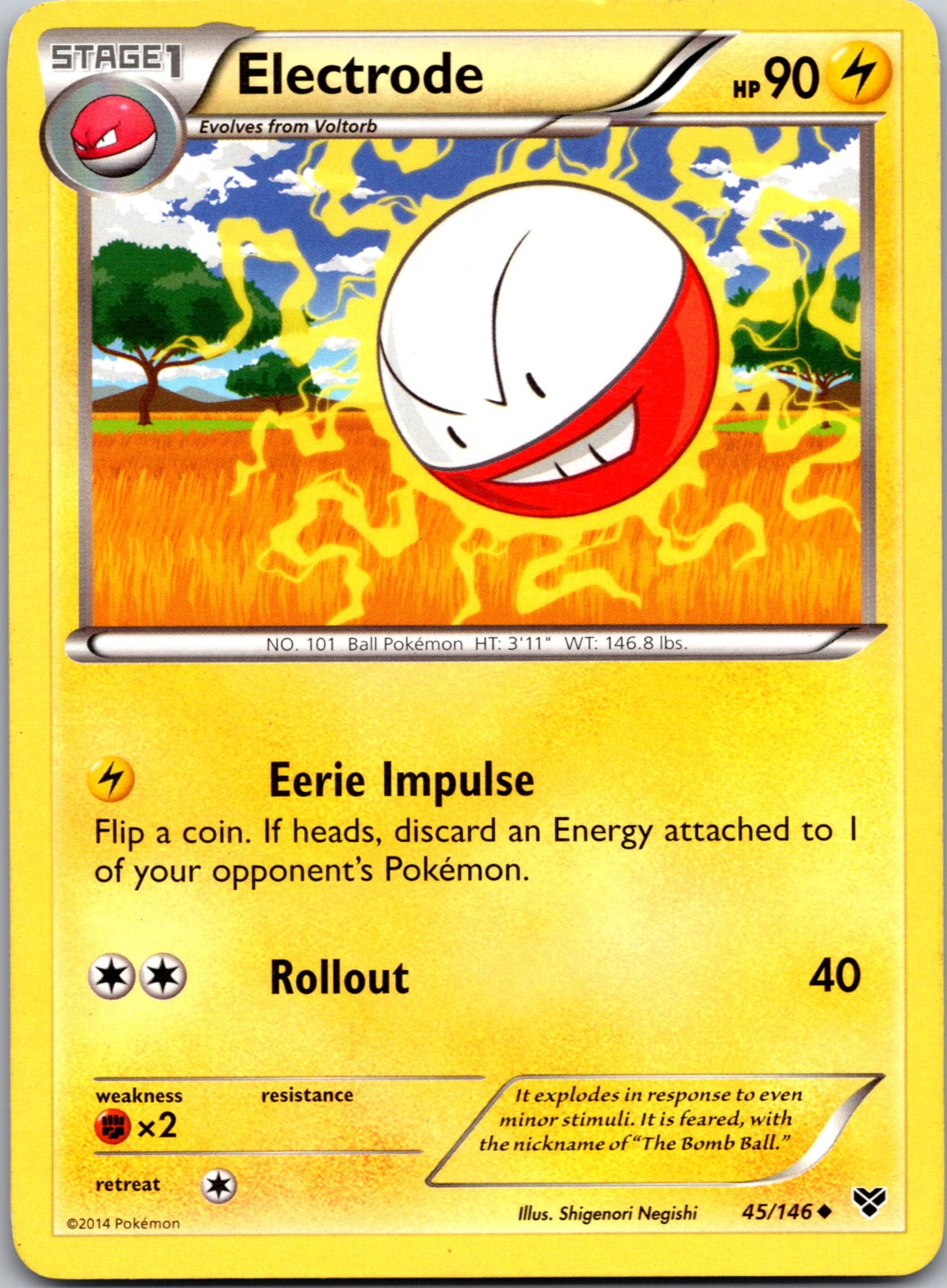 2014 XY Base Set 45/146 Electrode LP E168