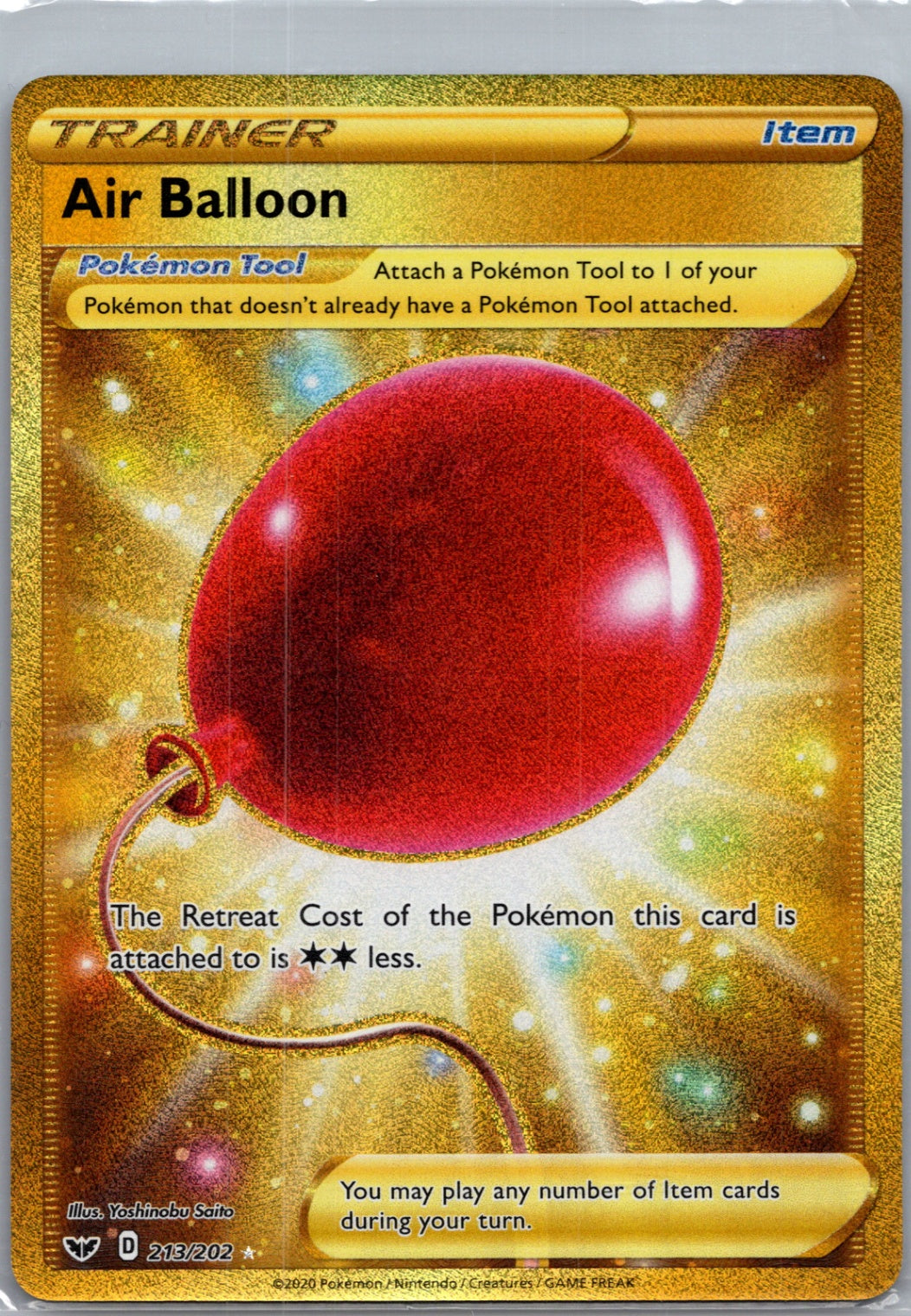 2020 SWSH01: Sword & Shield Base Set 213/202 Air Balloon (Secret) Secret Rare F167