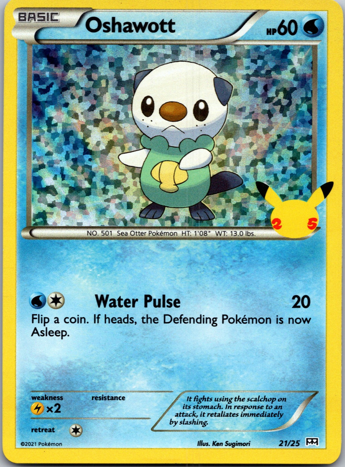 2021 McDonald's 25th Anniversary Promo 021/025 Oshawott (Holo) NM  X274