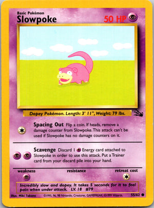 1999 Fossil #55/62 Slowpoke Common B283