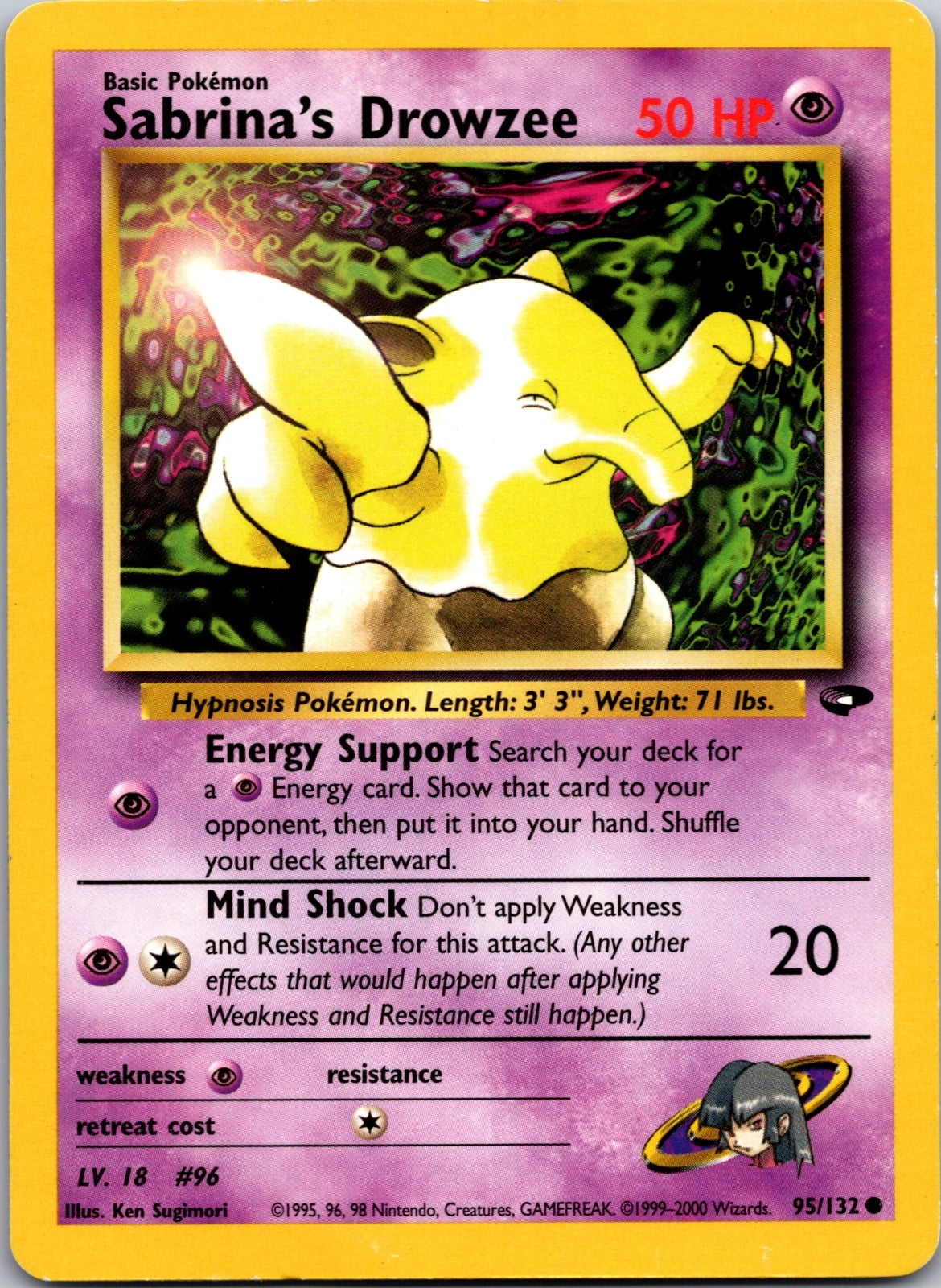 2000 Gym Challenge 095/132 Sabrina's Drowzee LP