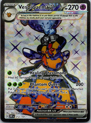 2023 SV03: Obsidian Flames 212/197 Vespiquen ex NM