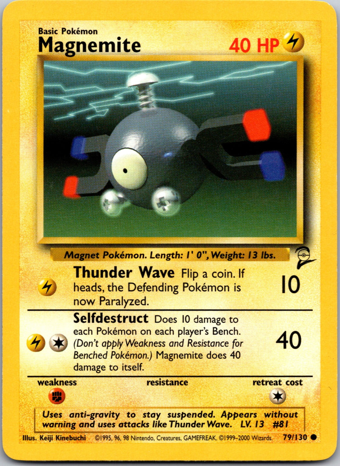 2000 Base Set 2 079/130 Magnemite LP