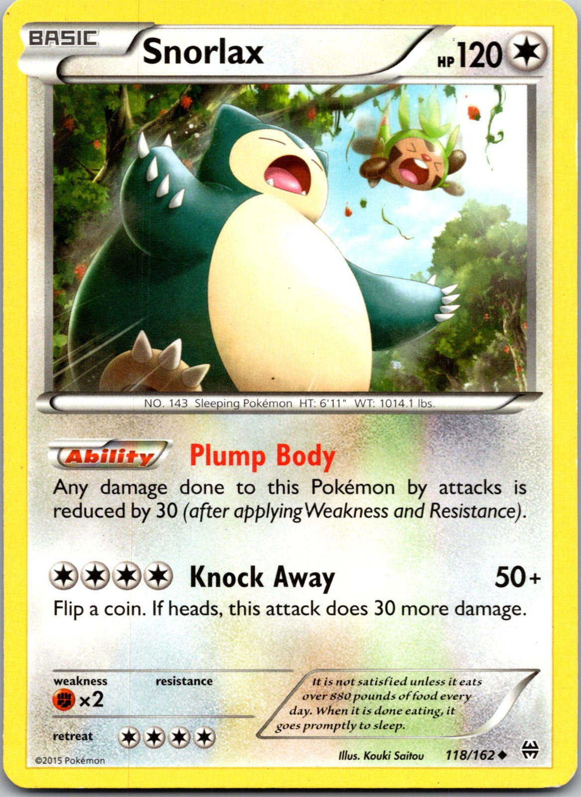 2015 XY - BREAKthrough 118/162 Snorlax LP E30