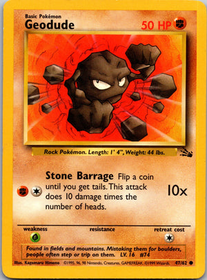 1999 Fossil 47/62 Geodude Common L198