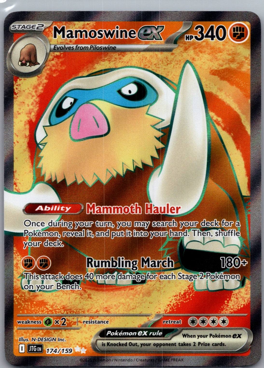 2025 SV09: Journey Together 174/159 Mamoswine ex Ultra Rare F111