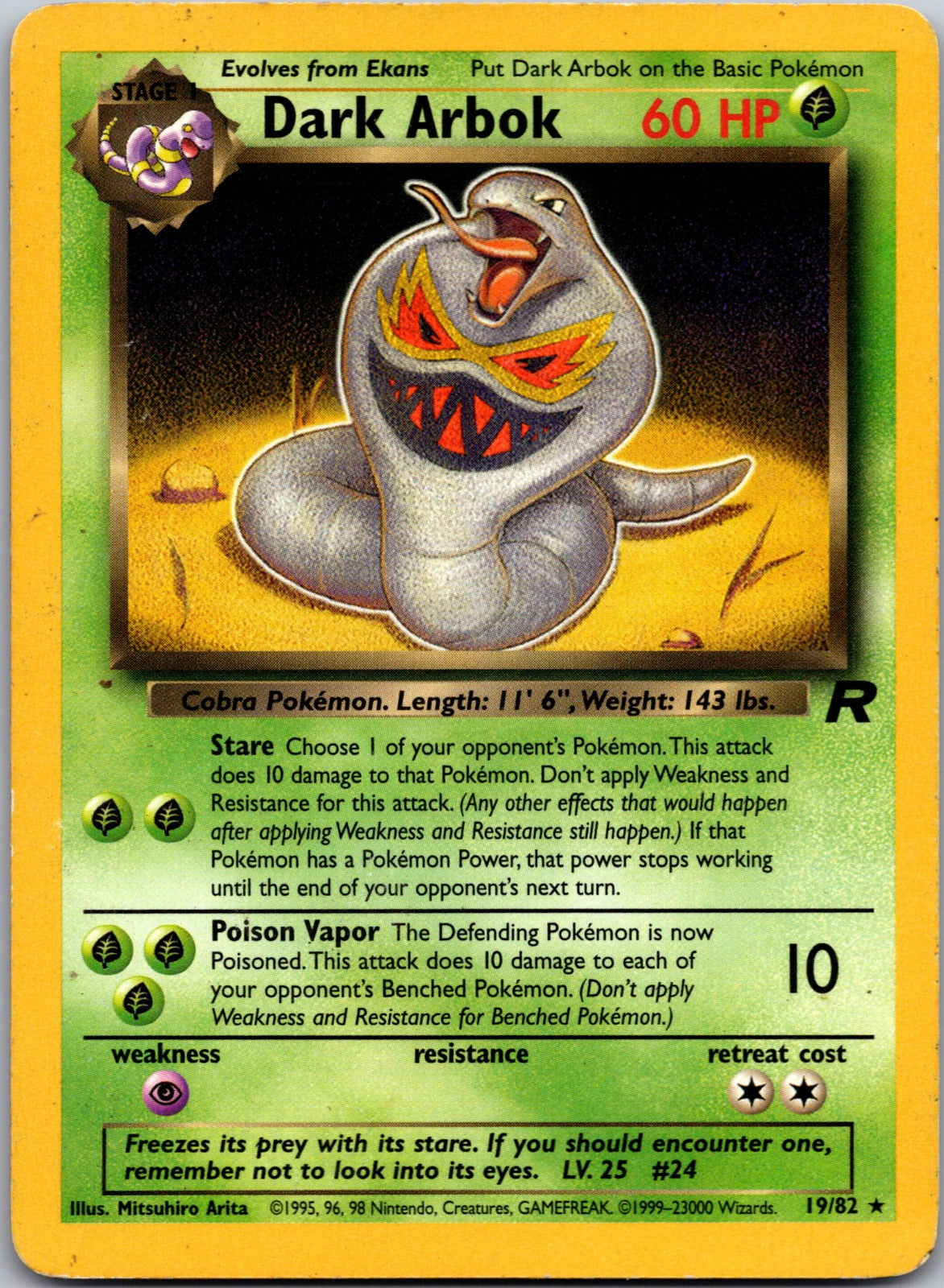 2000 Team Rocket 19/82 Dark Arbok (19) LP
