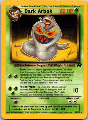 2000 Team Rocket 19/82 Dark Arbok (19) LP