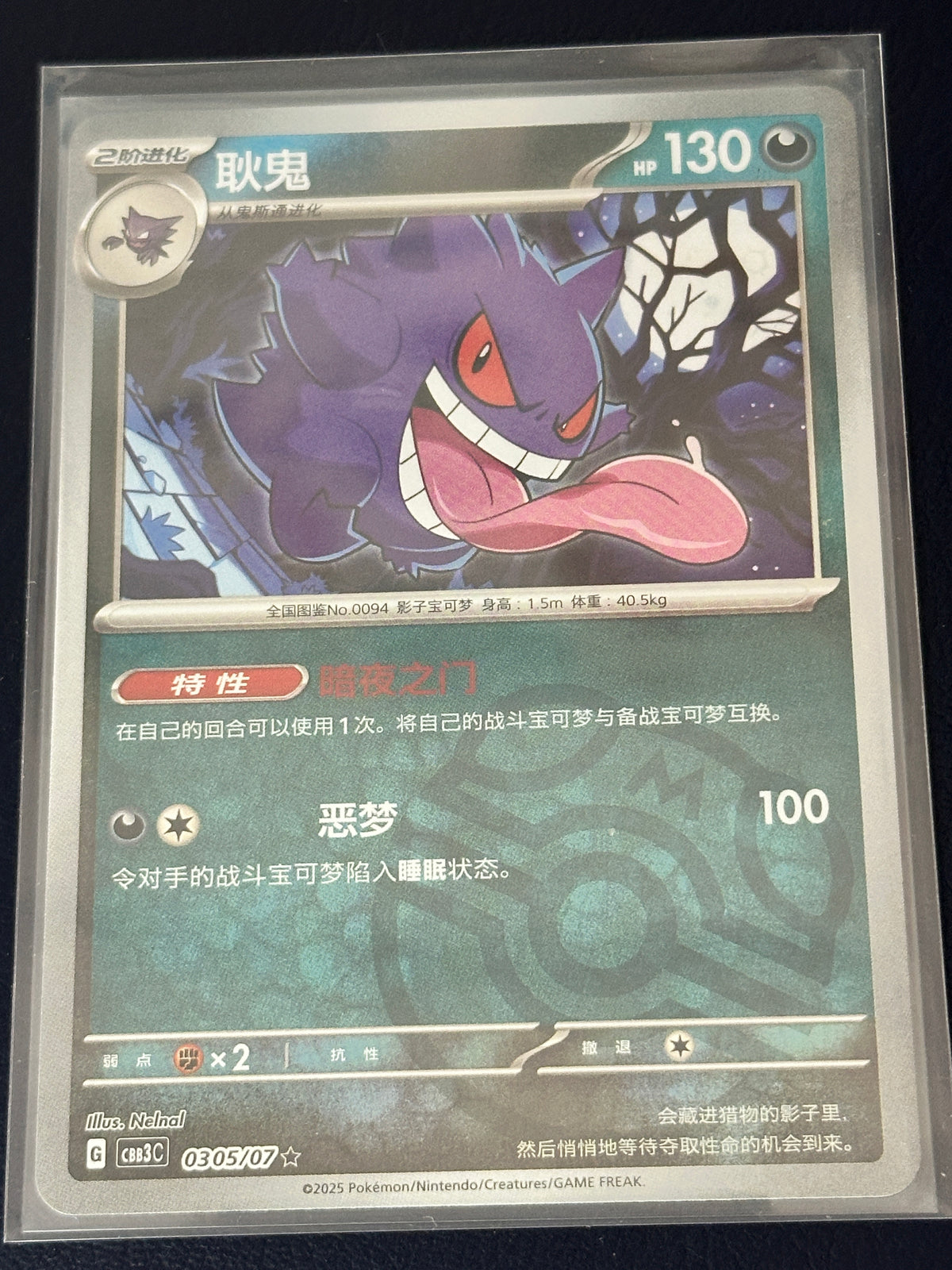 Gengar (MasterBall Reverse Holo) – 0305/07