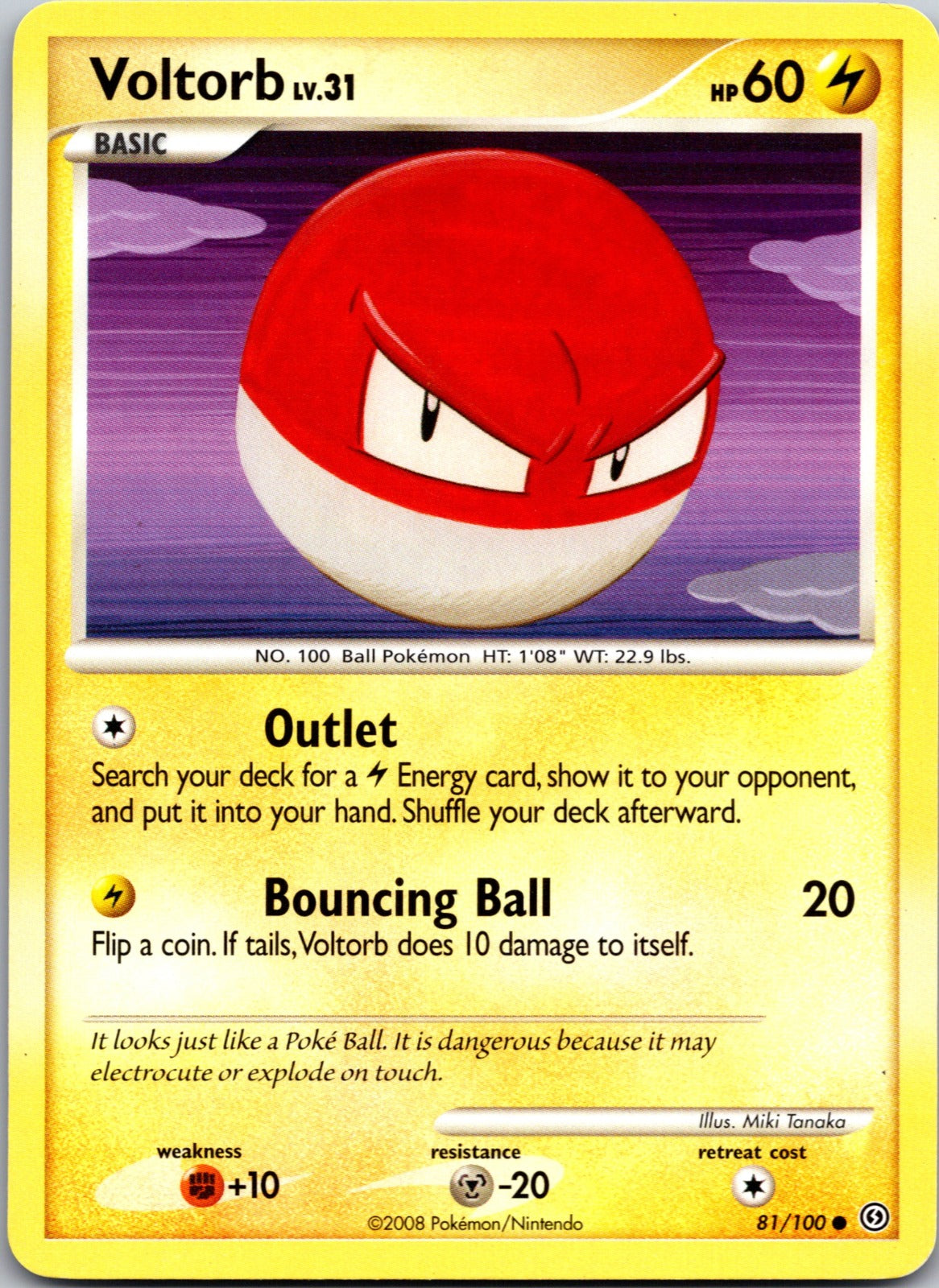 2008 Stormfront 81/100 Voltorb (81) LP