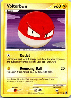 2008 Stormfront 81/100 Voltorb (81) LP