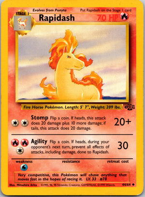 1999 Jungle 44/64 Rapidash Uncommon A272