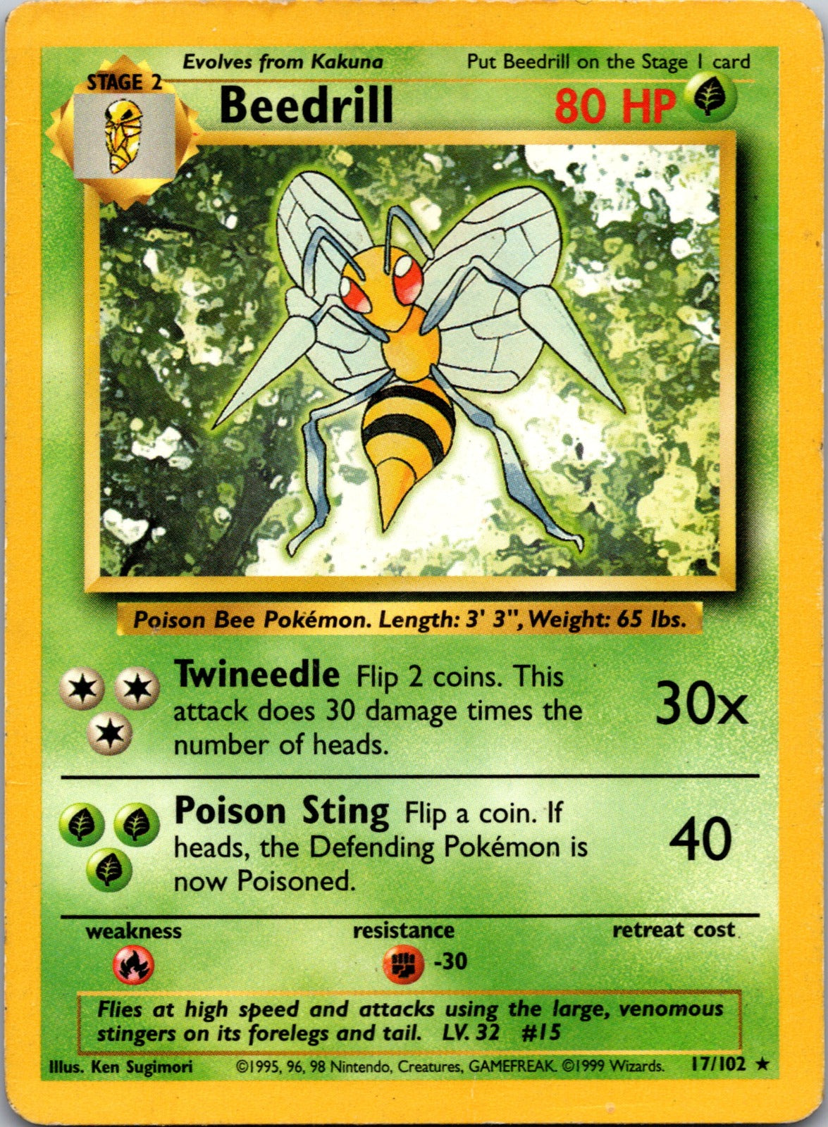 2000 Base Set 2 021/130 Beedrill LP