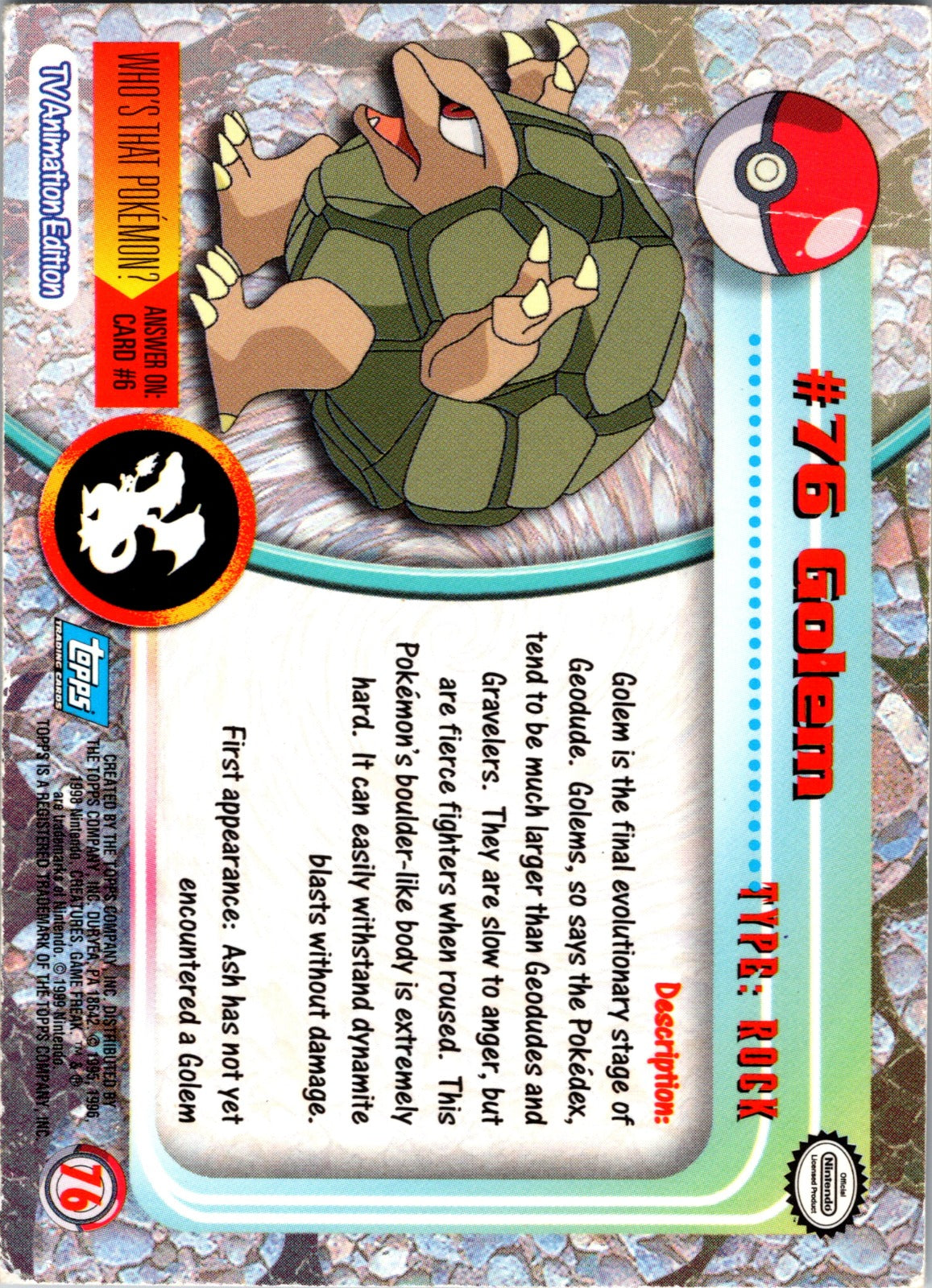 1999 Topps Golem [Holofoil] HP  X43