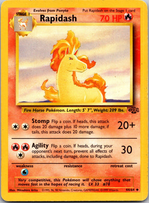 1999 Jungle 44/64 Rapidash Uncommon L175