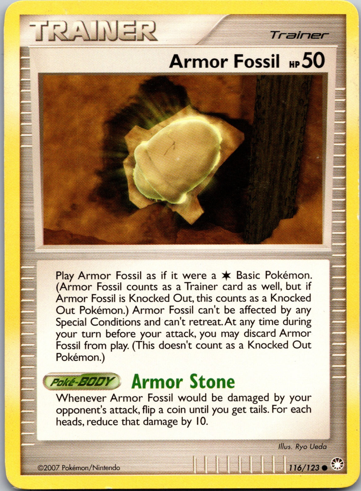 2007 Mysterious Treasures 116/123 Armor Fossil LP