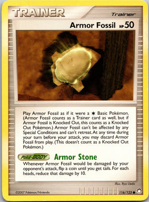 2007 Mysterious Treasures 116/123 Armor Fossil LP