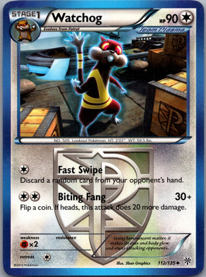 2013 Plasma Storm 112/135 Watchog (Team Plasma) (112) LP